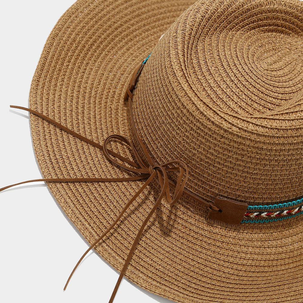 Bohemian Style Solid Color Women's Straw Hats h5Picture4