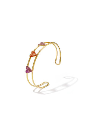Pulsera con corazones de diamantes de imitación h5