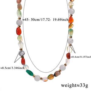 1 Piece Delicate Series Vacation Eye Pattern Natural Shell Stainless Steel Waterproof Gold Color Women's random Beaded Necklaces h5
