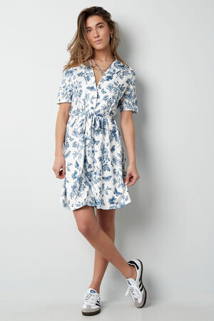 Polyester Damen Mini Kleid Wrap Stil Blumenmuster h5 Bild3