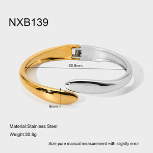 1 stuk eenvoudige serie dagelijkse onregelmatige vorm roestvrijstalen waterdichte gouden damesarmband h5