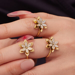 Set di gioielli da donna in acciaio inossidabile color oro con zirconi, impermeabili e anti-ossidazione h5 Immagine4