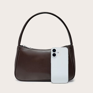 Office Style Solid Color Pu Women's Underarm Bag h5 Picture3