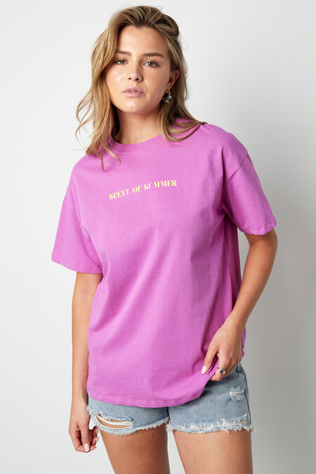 Baumwolle Damen T-Shirt Casual Letters