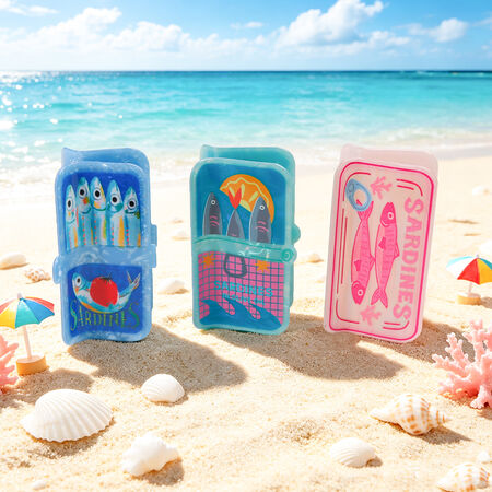 Einfache Serie, Urlaub im Ozean-Stil, gemischte Farben, Fische, Muscheln, Haarkrallen