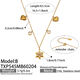 TXP545-B Collana con fiori a doppio strato in oro Immagine4