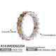 A543 - Staalkleurige ring met gemengde zirkonia/Nr. 7 Afbeelding11