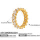 A543 - Gouden Witte Zirkoon Ring/Nr. 7 Afbeelding5