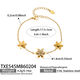 TXE545 - Bracciale a doppio strato in oro con fiori Immagine2