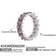 A543 - Staalkleurige zirkonia ring/Nr. 7 Afbeelding17