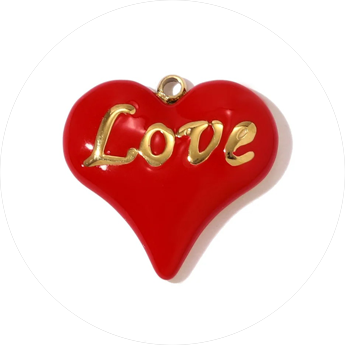 Heart Charms & Beaded