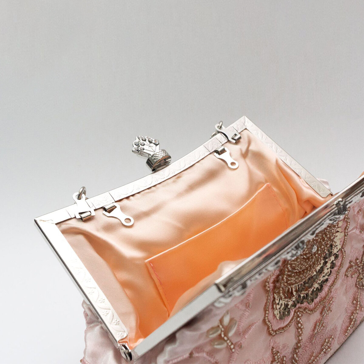 Evening Bag Style Beaded Embroidery Flower Fabric Women's Clutches h5 Picture3