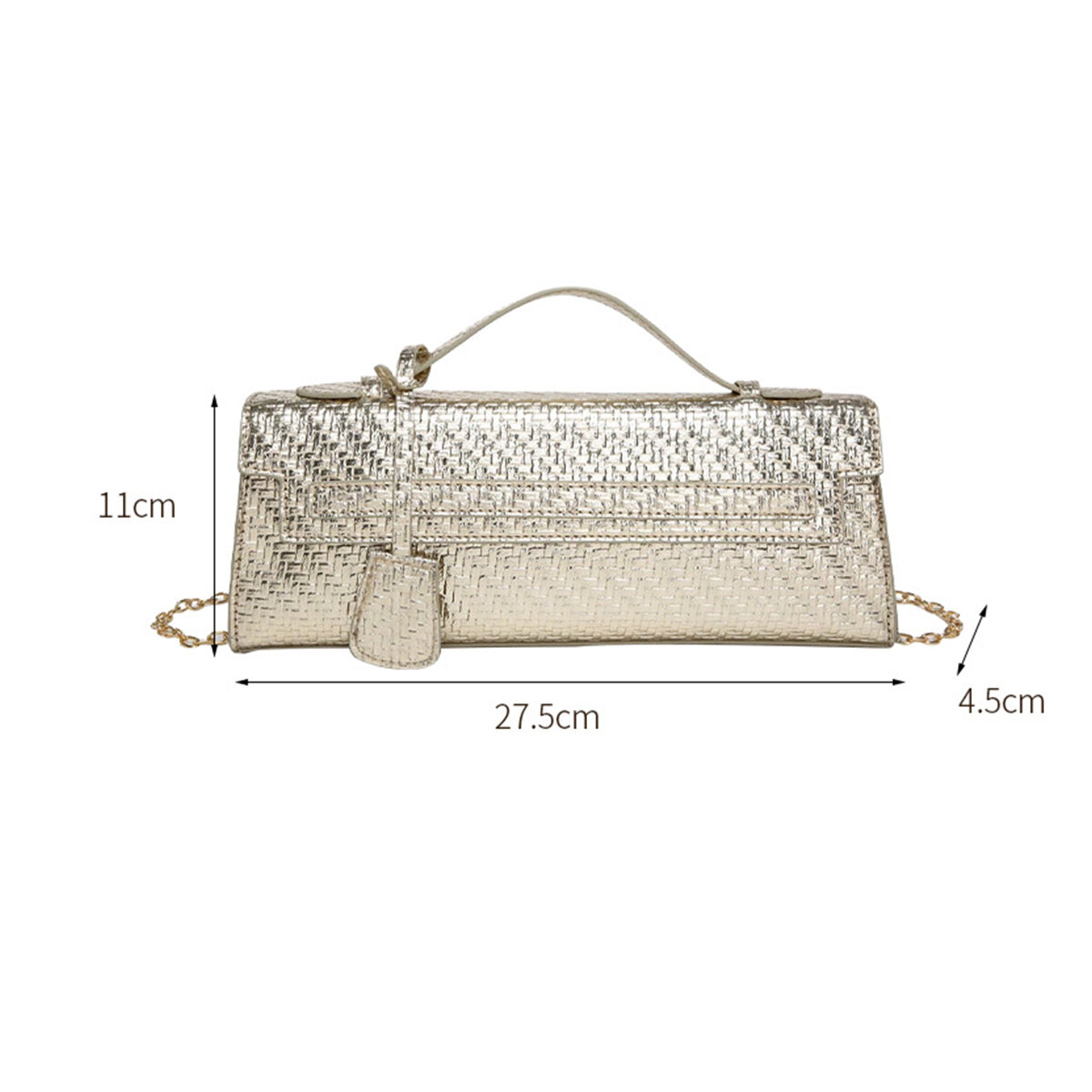 East-west Bag Shape Evening Style Solid Color Pu Women's Clutches Picture2