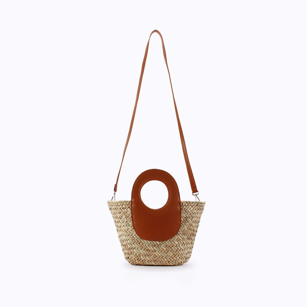 Vacation Style Woven Mixed Color Straw Women's Tote Bag h5Picture2