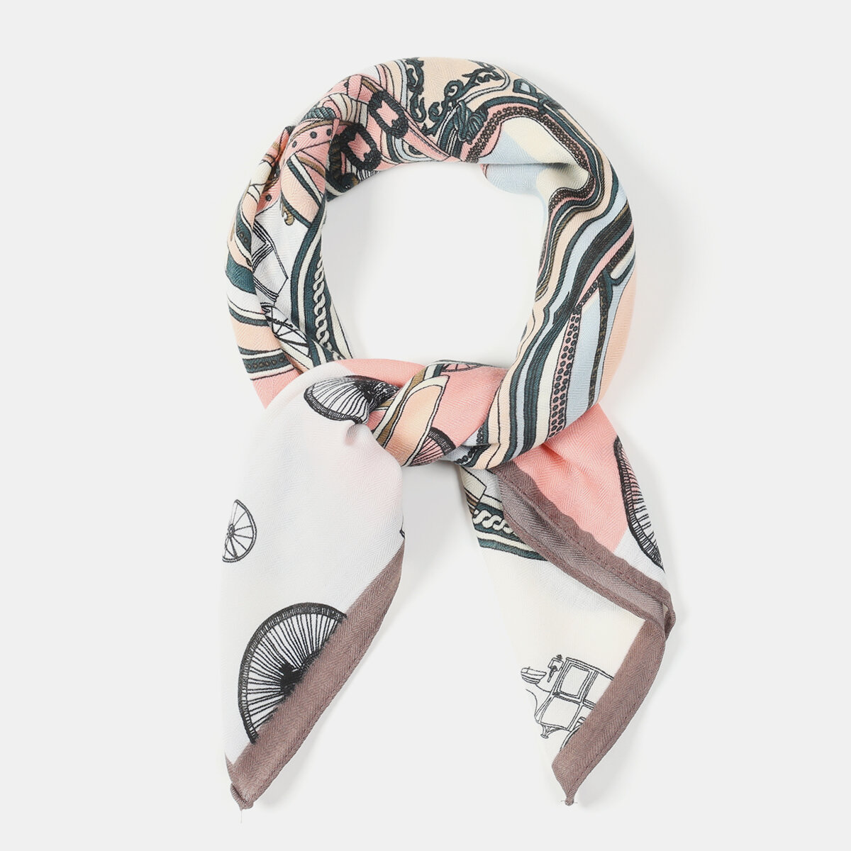1 Piece Classic Carriage Polyester Bandana Picture3