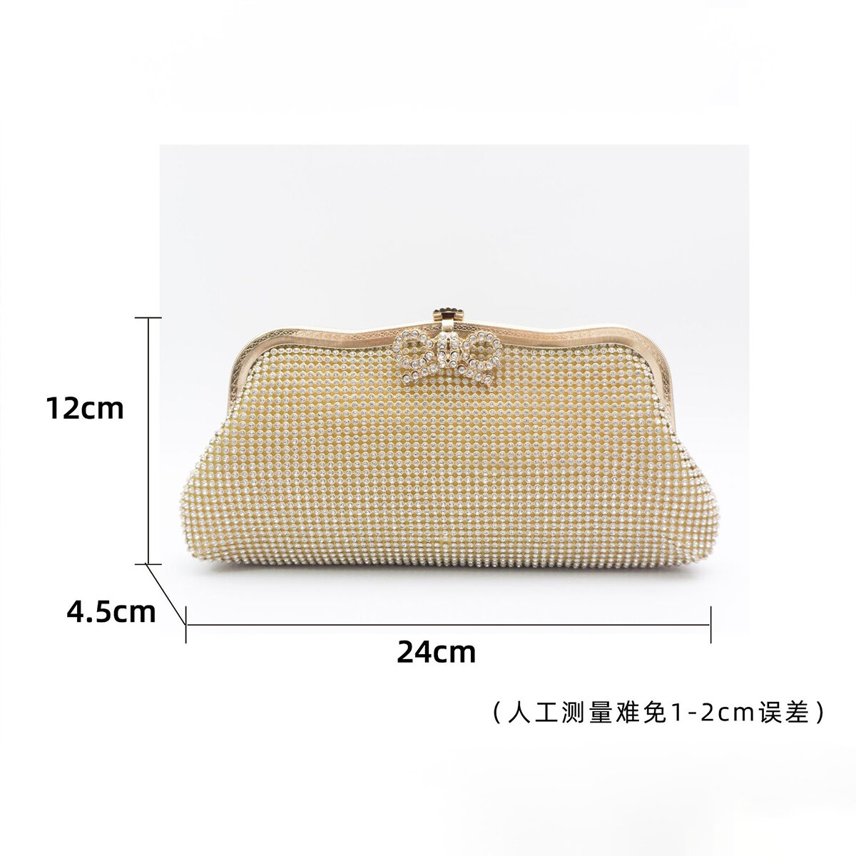 Evening Bag Style Bow Knot Rhinestone Women's Clutches h5Picture5