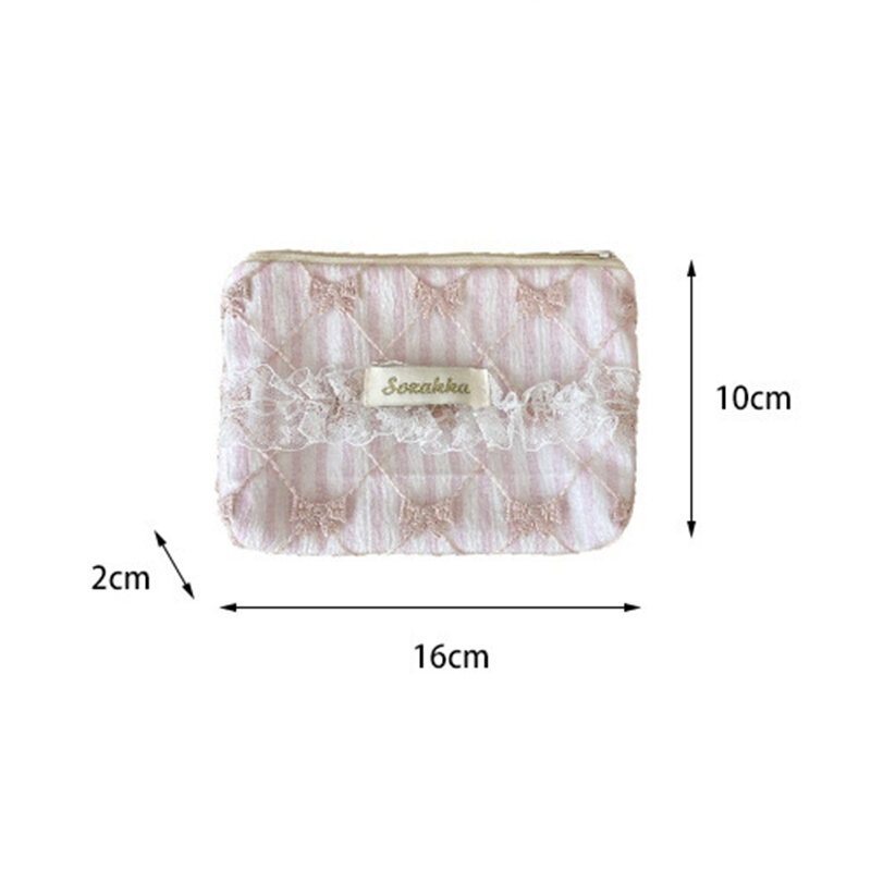 Romantic Series Sweet Flower Bow Knot Women's Makeup Bag h5 Picture7