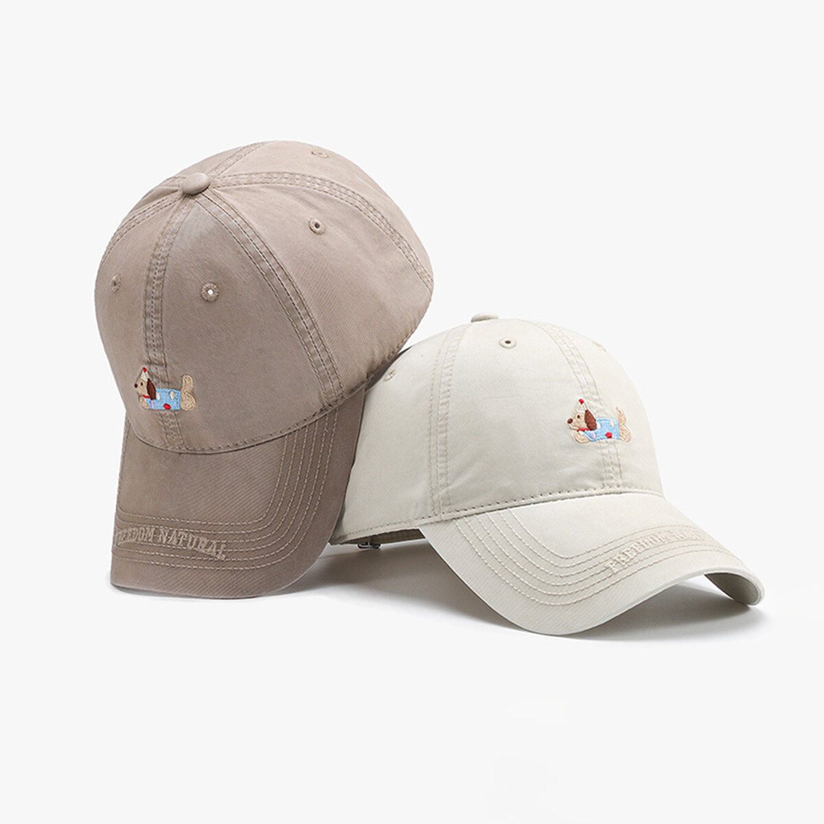 Cute Dog Embroidered Women's Baseball Cap
