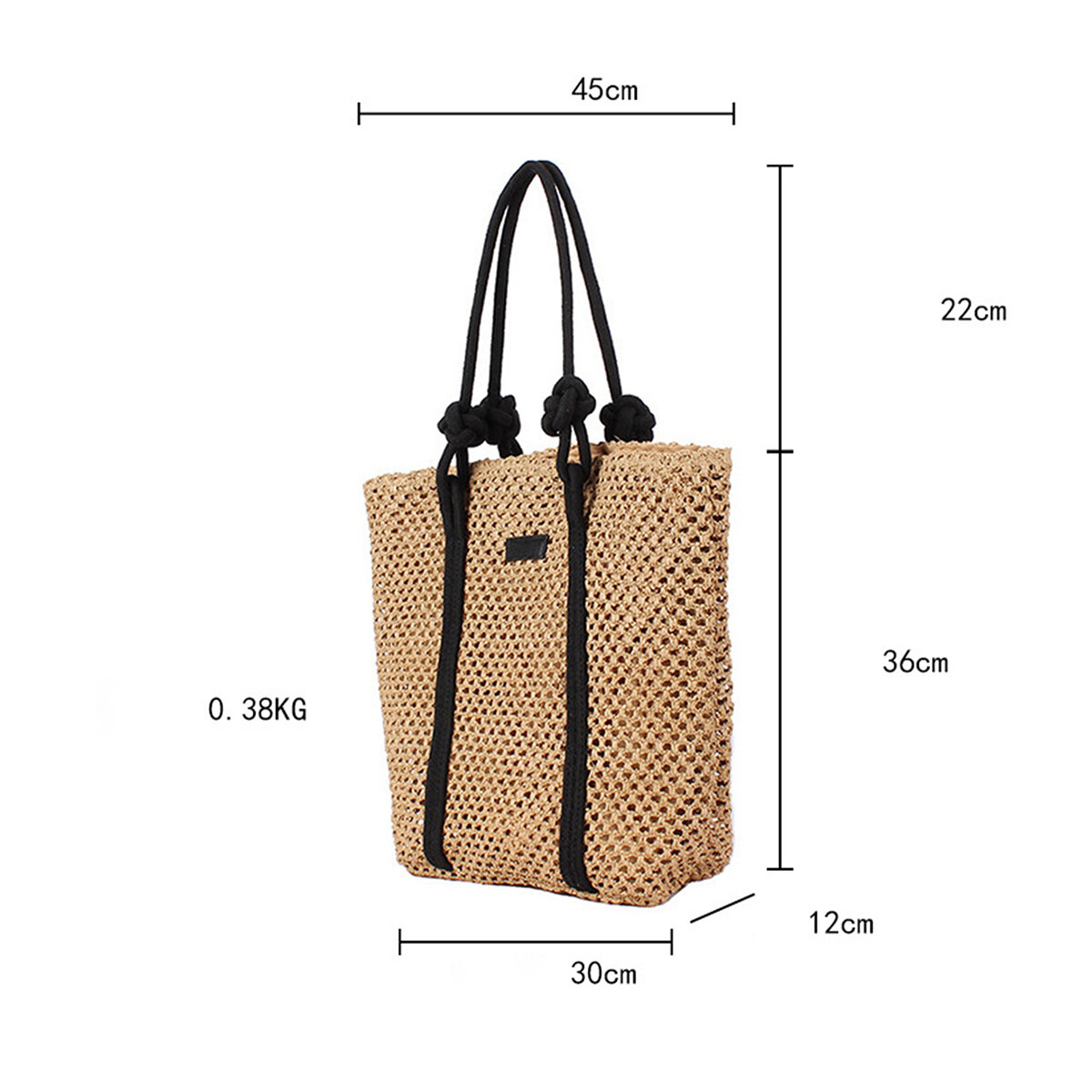 Vacation Style Woven Solid Color Paper Women's Tote Bag h5 Picture6