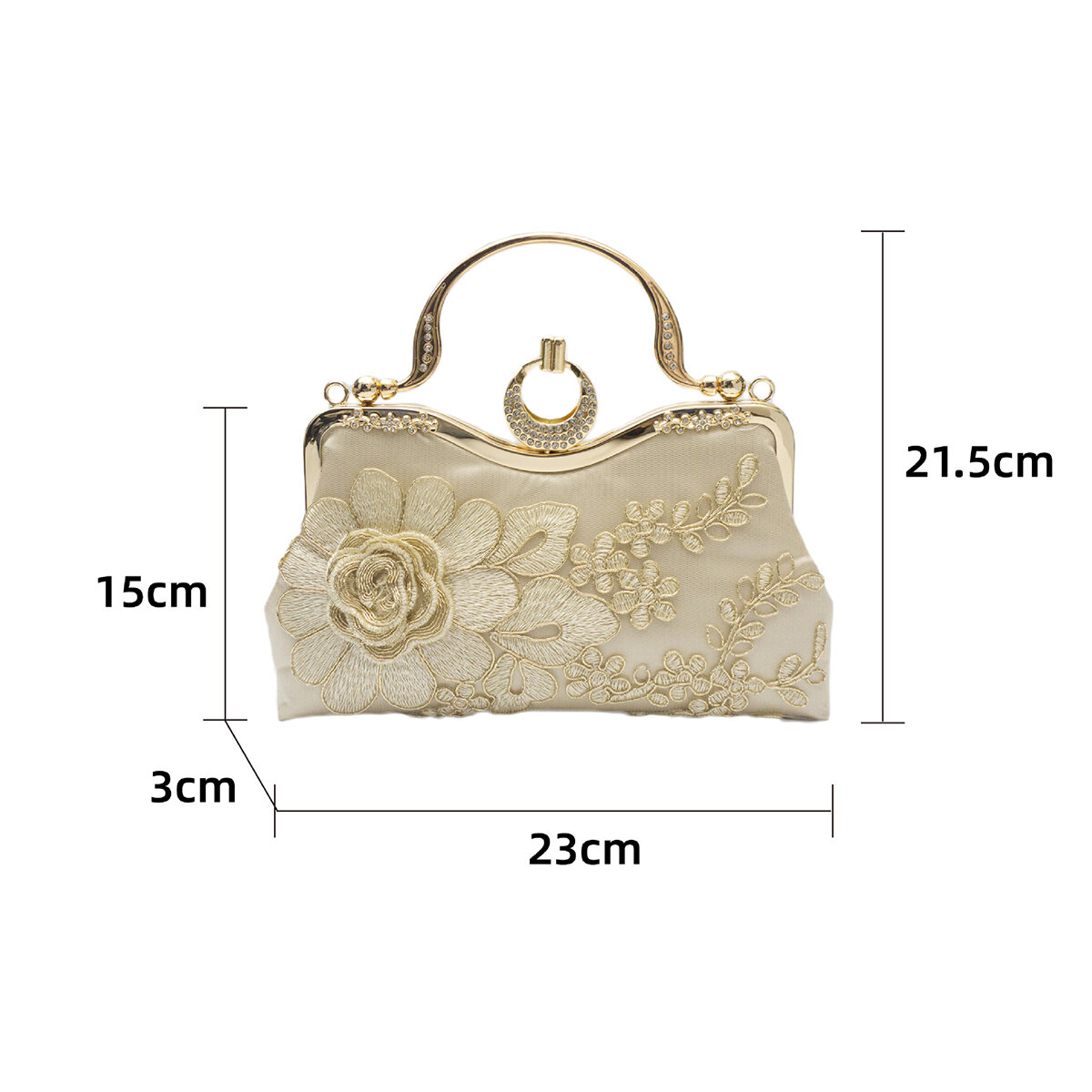 Evening Bag Style Flower Fabric Women's Clutches h5Picture5
