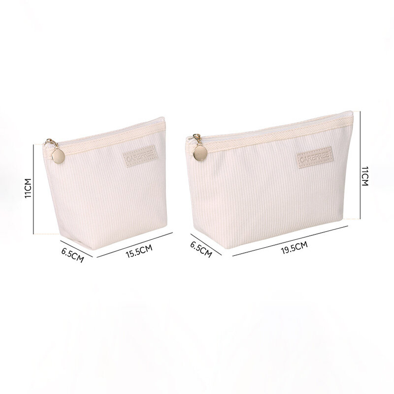 Einfache, einfarbige Kosmetiktaschen aus Cord für Damen h5 Bild6