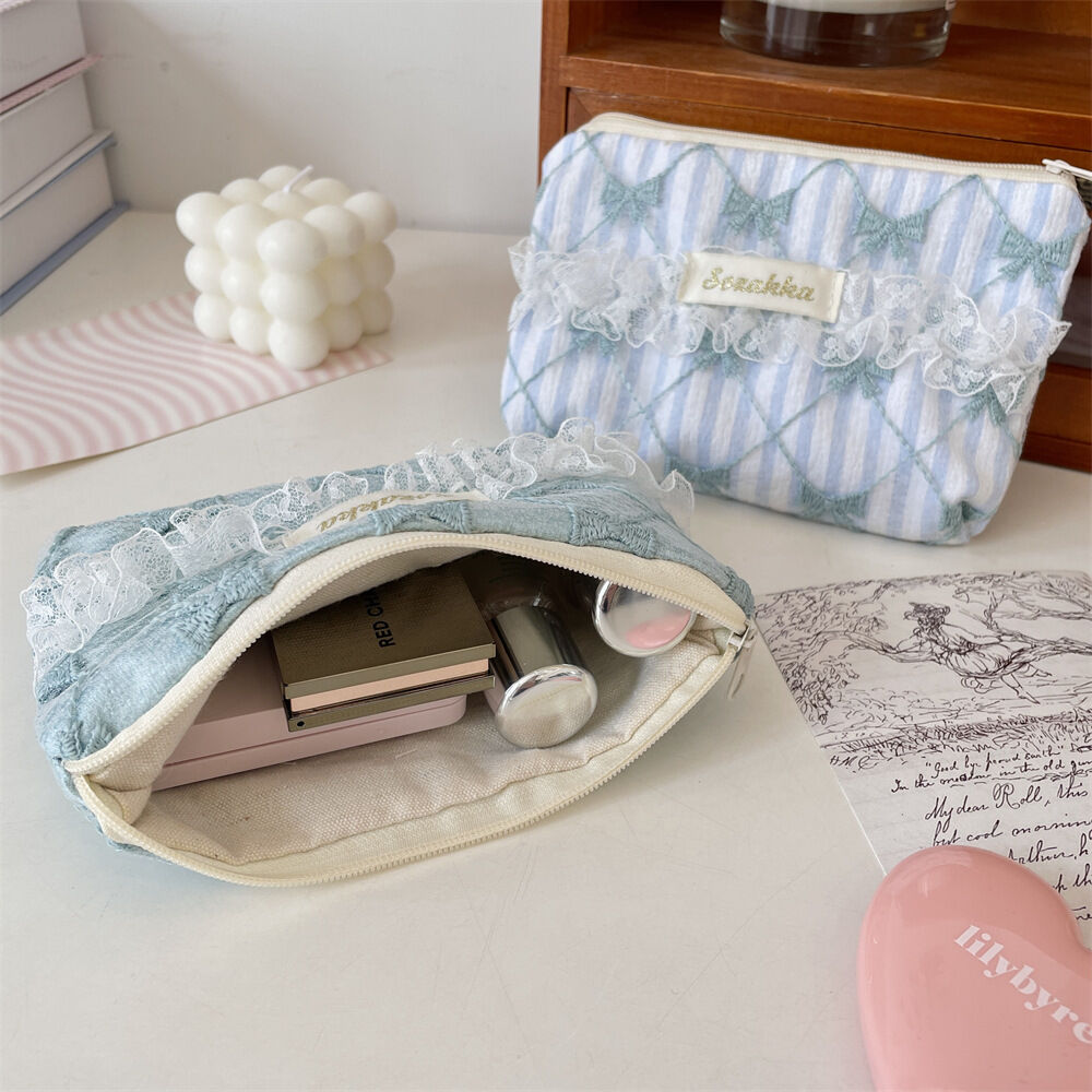 Romantic Series Sweet Flower Bow Knot Women's Makeup Bag h5 Picture5