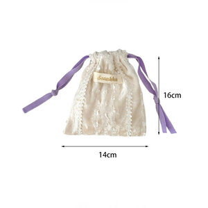 Romantic Drawstring lace Velvet Storage Bag h5 Picture5
