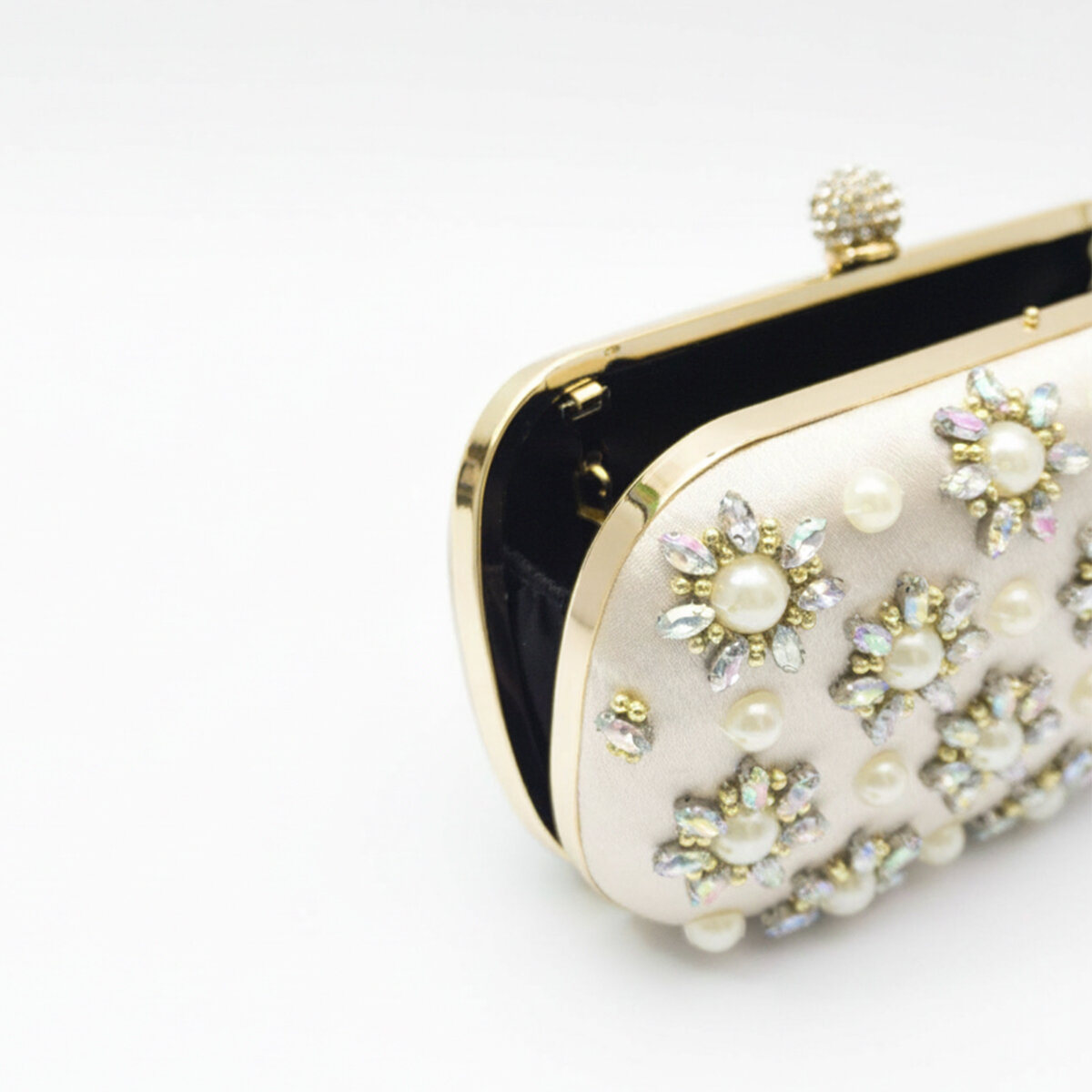 Evening Bag Style Romantic Flower Beads Fabric Women's Clutches h5 Picture5