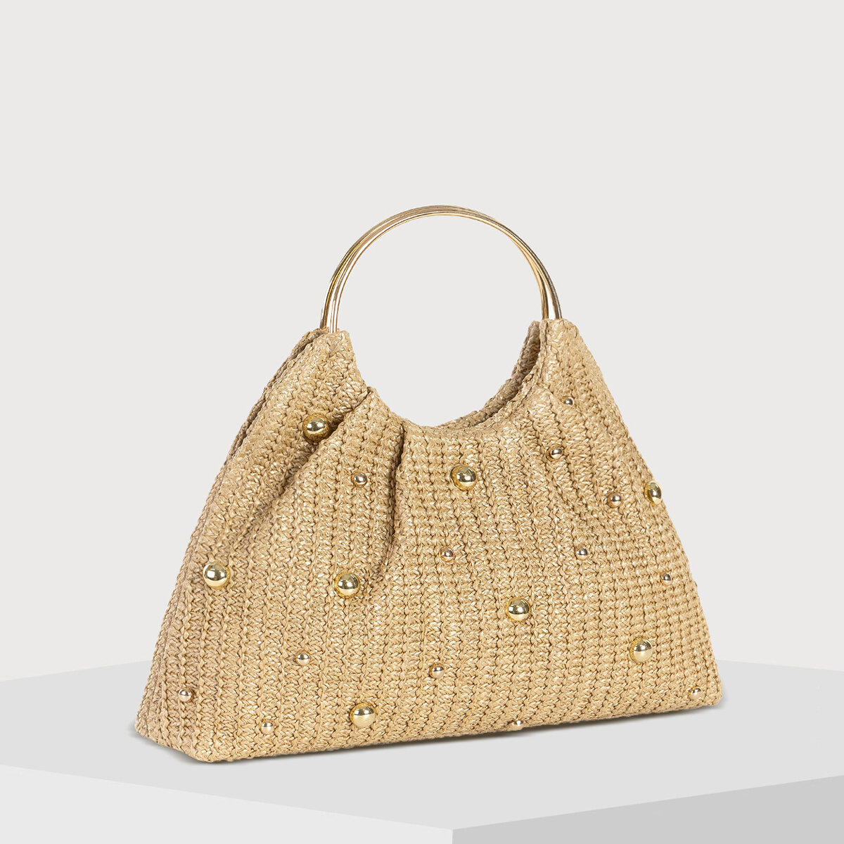 Old Money Style Woven Solid Color Straw Women's Pillow Bag h5Picture2