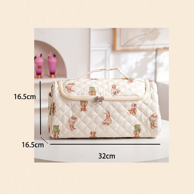 Sweet Bow Knot Cartoon Pattern Women's Makeup Bags h5Picture5