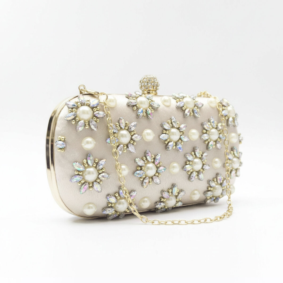 Evening Bag Style Romantic Flower Beads Fabric Women's Clutches h5 Picture3