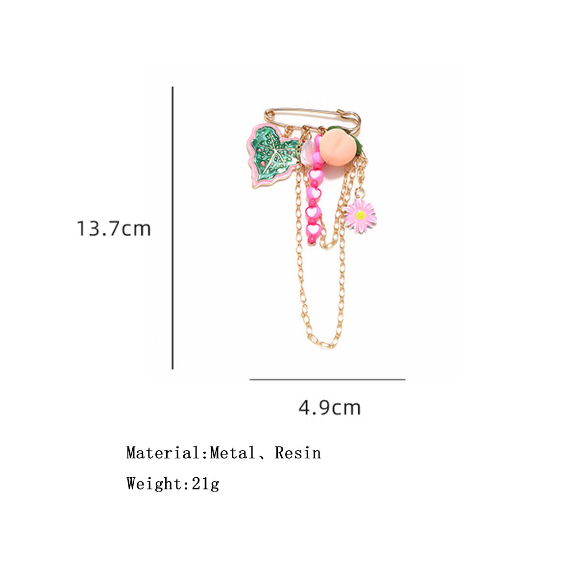 Sweet Flower Fruit Alloy Brooches