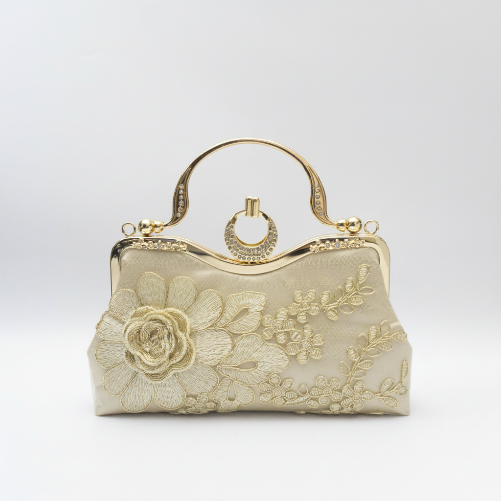 Evening Bag Style Flower Fabric Women's Clutches h5