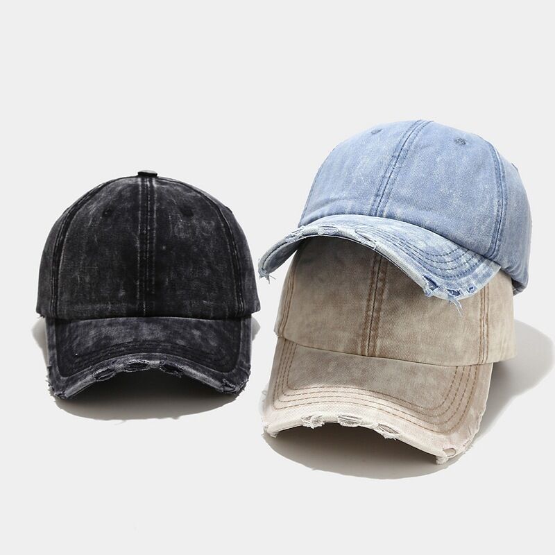 Simple Series Casual Gradient Color Denim Fabric Baseball Cap h5Picture3