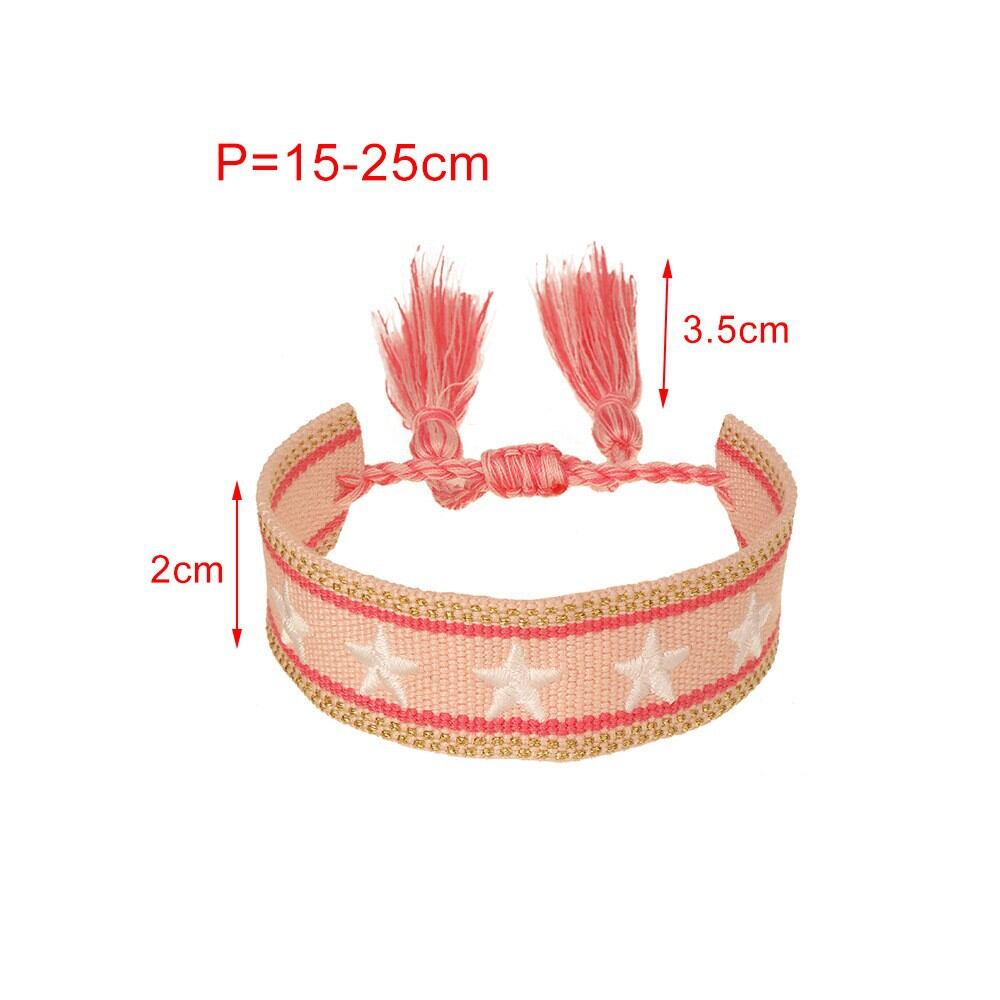 Embroidered Star-shaped Bracelet with Tassels h5Picture2