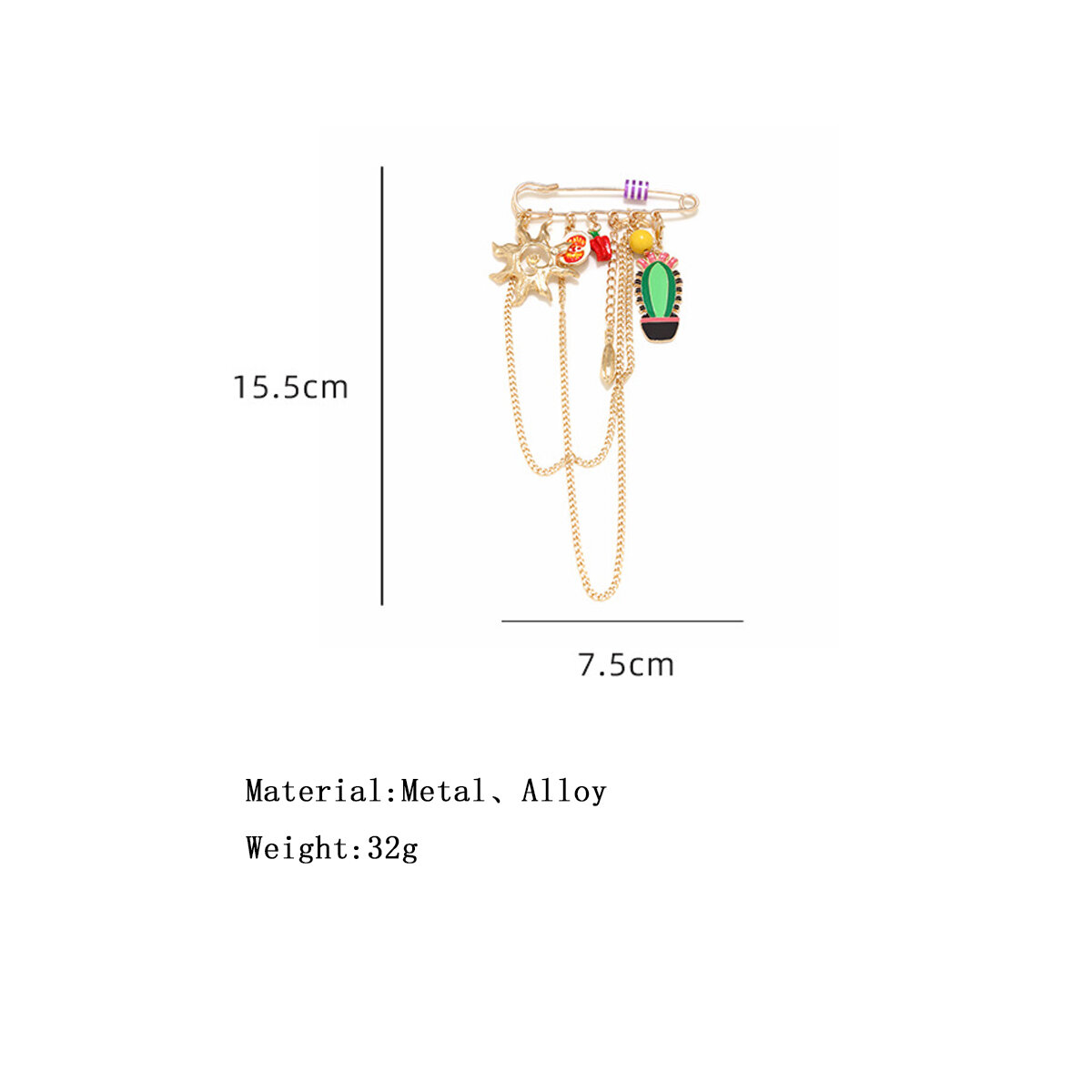 Cute Plant Alloy Brooches h5 