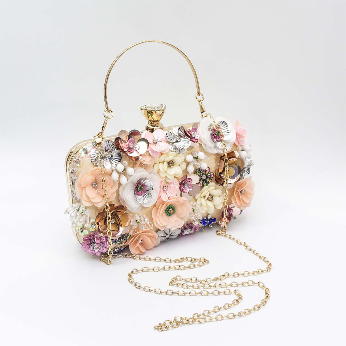 Evening Bag Style Flower Fabric  Women's Clutches