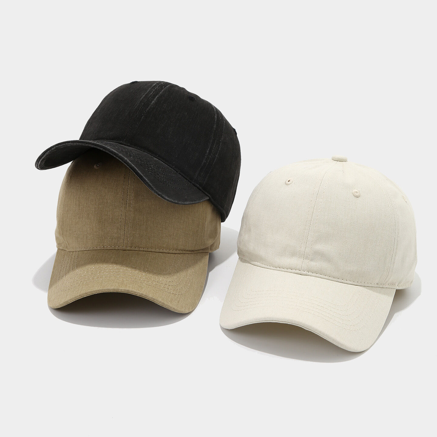 Cappellino da baseball unisex classico in tessuto tinta unita