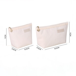 Simple Solid Color Corduroy Women's Makeup Bags h5 Picture5