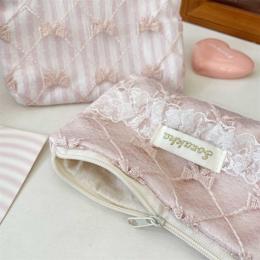 Romantic Series Sweet Flower Bow Knot Women's Makeup Bag Picture6
