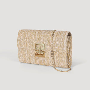 Evening Style Woven Mixed Color Straw Women's Clutches h5 Picture2