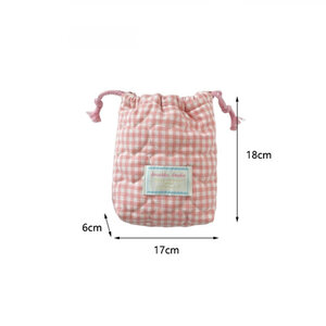 Romantic Sweet Heart Plaid Quilted Soft Camera Storage Bag h5 Picture6