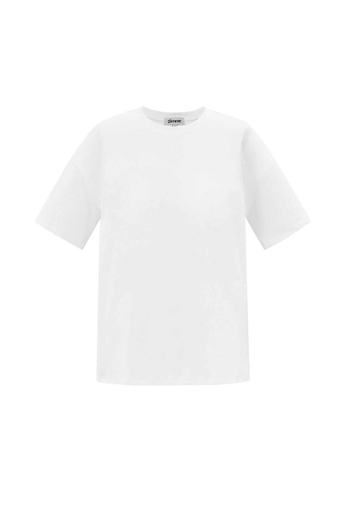 Baumwolle Gestrickte Damen T-Shirt Casual Einfarbig h5