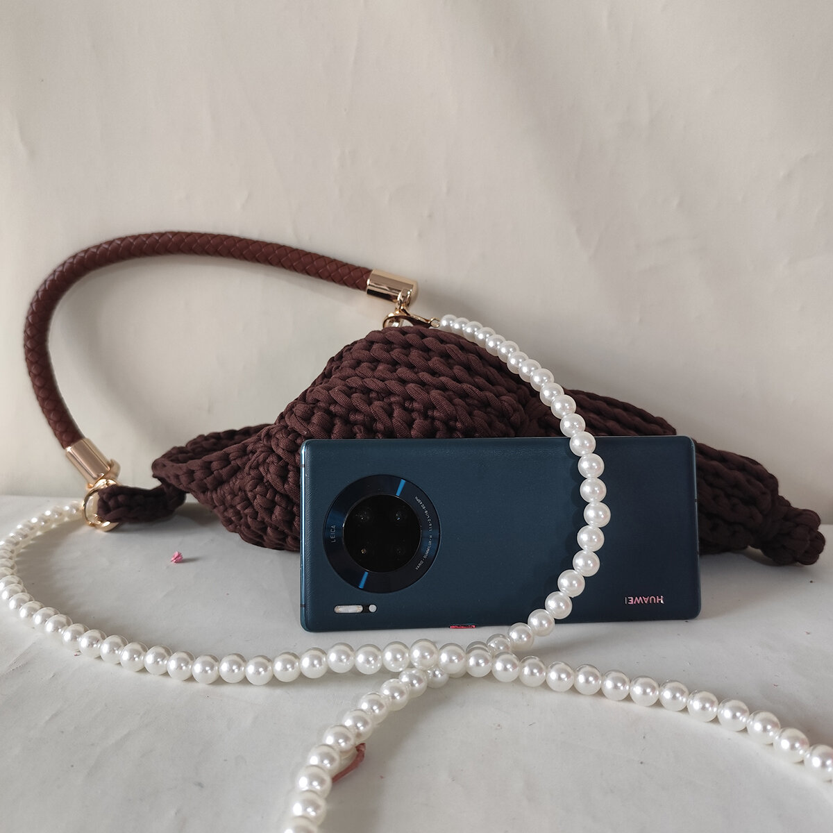 Vacation Style Woven Solid Color Shell Yarn Women's Handbags h5 Picture4