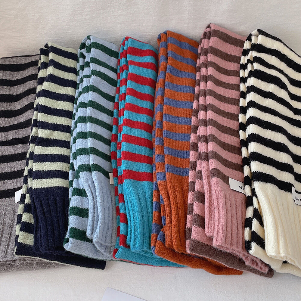 1 Piece Cute Strip knitted Winter Scarf Picture3