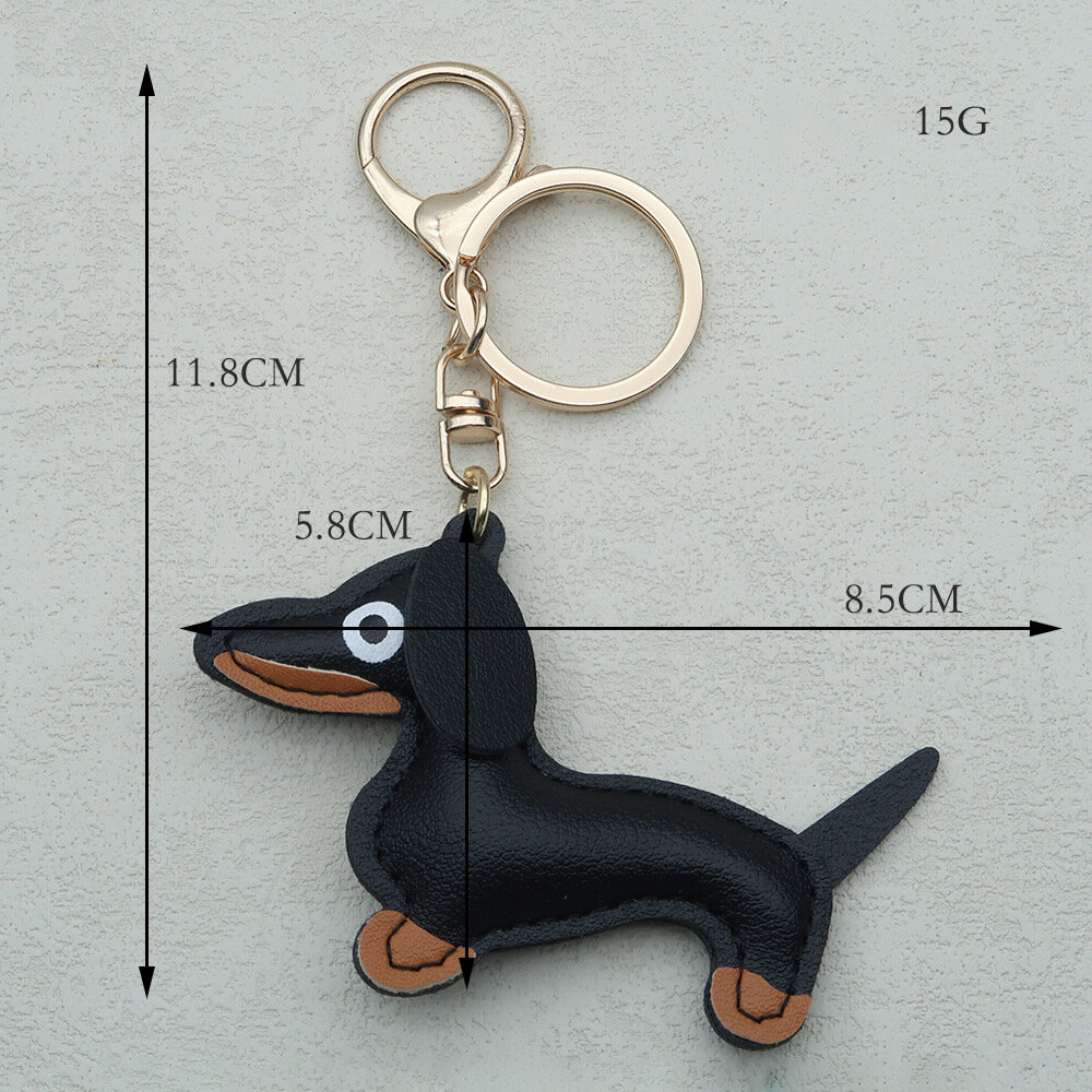 1 Piece Cute Dog PU Keychain h5 Picture3