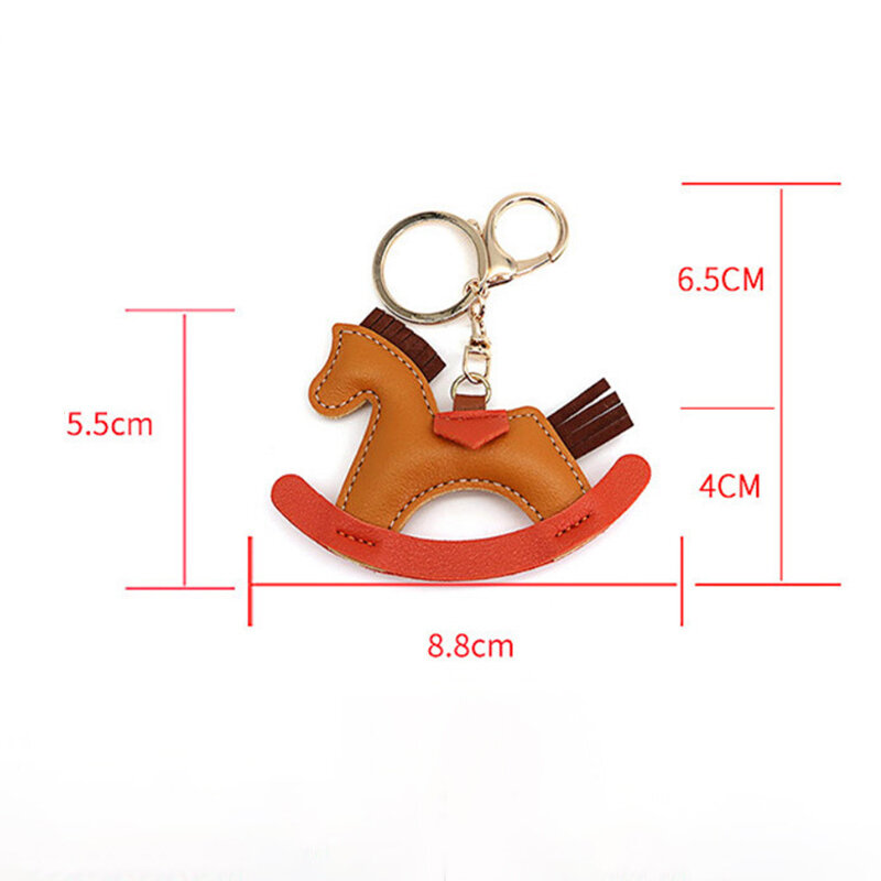 1 Piece Cute Horse PU Keychain h5 Picture3