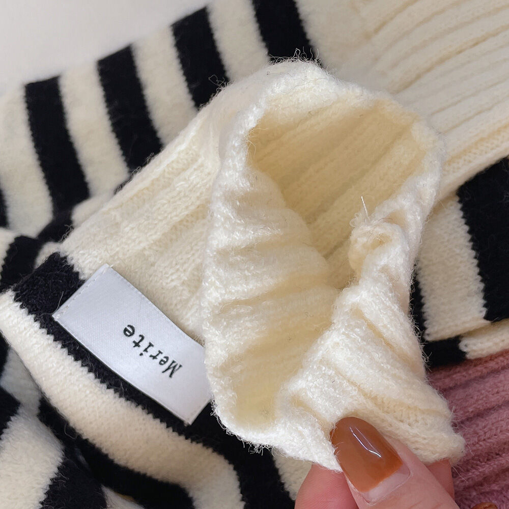 1 Piece Cute Strip knitted Winter Scarf Picture5