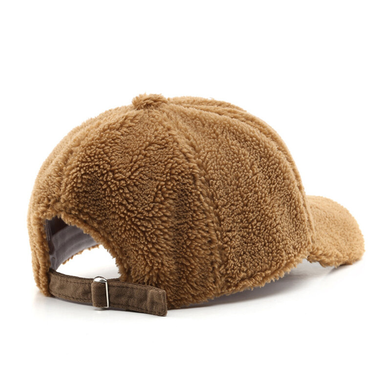1 Piece Casual Solid Color Plush Baseball Cap Picture5