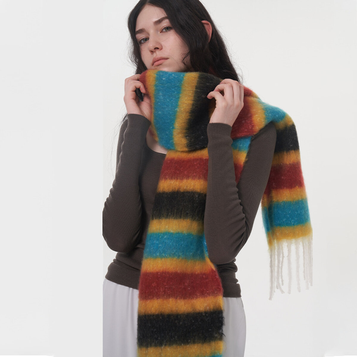 1 Piece Strip Women's Winter Scarve Picture5